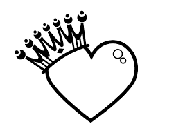 Dibujo De Corazon Coronado Para Colorear Dibujos De Corazones Corazones Para Dibujar Tatuaje Sagrado Corazon