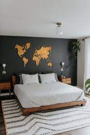 World Map Wall Art Travel Map World Map Push Pin Map Wall Art Wood Wall Art Wooden Map Farmhouse Decor 5th Anniversary Gift Bedroom Interior Home Decor Bedroom Living Room Design