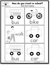 How Do You Travel To School Pocket Chart Graphing Printable