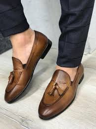 Tassel Leather Brown Loafers Loafers Men Outfit Brown Shoes Outfit Mens Brown Dress Shoes