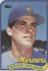 1989 Topps Traded Brian Holman Rookie . Seattle Mariners #51T