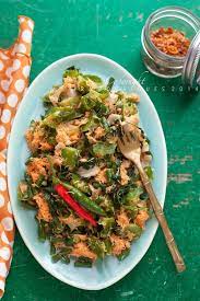 Resep Urap Urap Sayur Java Style Vegetables Salad Warm Salad Full Meal Recipes Salad Dishes