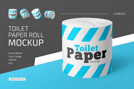 Download Toilet Paper Roll Mockup Set In Packaging Mockups On Yellow Images Creative Store PSD Mockup Templates