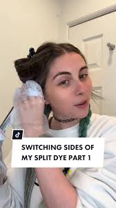 Switching sides of my split dye!!! #hair #hairdye #haircolor #dyedhair  #dyehair #dyeinghair #dyeingmyhair #dyeingmyhairathome #bleachinghair  #bleachingmyhair #splitdye #splitdyehair #splitdyedhair ...