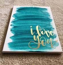 I Love You I Love You Canvas Embossed Canvas Handlettered Etsy In 2020 Canvas Painting Diy Canvas Art Quotes Cute Canvas Paintings