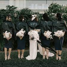 Bride And Bridesmaids Leather Jackets Merriman S Kapalua Maui Wedding By Hawaii Wedding Photograp Hawaii Wedding Dress Winter Bridesmaid Dresses Bridal Squad