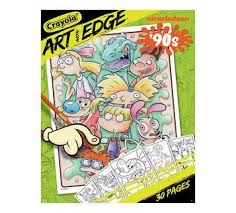 Art With Edge Nickelodeon 90 S Coloring Pages Crayola Art Coloring Pages Coloring Books