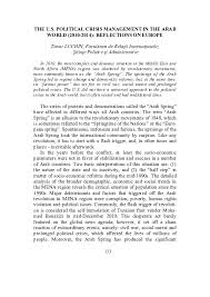 Bureau 105 9h > 12h30 du lundi au vendredi. The U S Political Crisis Management In The Arab World 2010 2014 Reflections On Europe Timur Luchin Timur Lukin Academia Edu