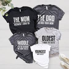  Matching Family Shirts Oldest Middle Youngest Child Shirts Matching Mom Dad And Kids Shirts Family Pictures Little Sister Little Brother Family Shirts Matching Matching Family T Shirts Dad To Be Shirts