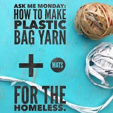 how to make plarn plastic bag yarn for charity sleep mats