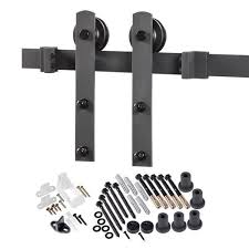 Renin Bd102k 96 Bent Strap Barn Door Hardware Kit Matte Black Barn Door Kit Wood Barn Door Barn Doors Sliding