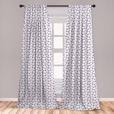 By using a curtain, you can reduce the intensity of bright light while the sun is shining, and drapes can help you effectively shield beams that blast into a dining area without having to blackout the entire room. East Urban Home Ambesonne Navy Blue Curtains Anchors With Ships Steering Wheels Nautical Composition Sea Life Element Window Treatments 2 Panel Set For Living Room Bedroom Decor 56 X 63 Dark Blue White Wayfair