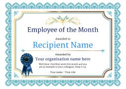 The board of directors & staff. Free Employee Of The Month Certificate Templates
