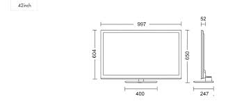 Choose actual screen size from 40 inch tv size, 43 inch tv size, 50 inch tv size, and everything else from topuptv. Panasonic Viera Th L42e5a 42 Inch 107cm Full Hd Led Tv Thl42e5a Appliances Online