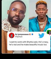 Shatta Wale He's crazy, he's real _ Iyanya 😁