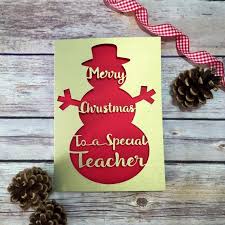 Teacher Christmas Card Teacher Christmas Gift Special Teacher Thank You Teacher Christmas School Merry Christmas Card Christmas Activities Christmas Cards