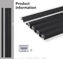 10-Pack Black Timber WPC Fluted 3D Wall Panels | 42.9 sq. ft./Box
