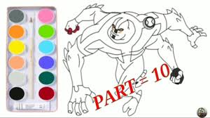 There are many more cartoon character color sheets where this one came from! How To Draw Coloring Ben 10 Four Arms With Color Pages For Kids 2018 Youtube