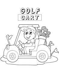 Grab your clubs and go for a ride on the golf cart. Coloring Pages For Kids