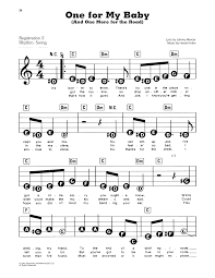 One For My Baby And One More For The Road Sheet Music Frank Sinatra E Z Play Today