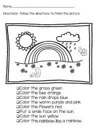 Follow Directions Worksheet Kindergarten Follow Directions Worksheet Kindergarten Worksheets Following Directions