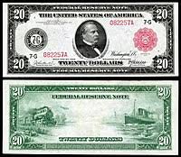 The 20 dollar bill is designed with two main features to look for in avoiding counterfeit bills. United States Twenty Dollar Bill Wikipedia