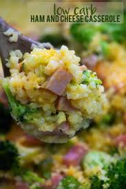 Enjoy all of the flavor of a poached a little bit of almond flour and nutritional yeast help bind the cauliflower along with an egg. Ham Casserole With Cauliflower Rice That Low Carb Life