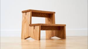 Its dark steps look very nice with its white base. How To Make A Step Stool Solid Wood Ibuildit Ca