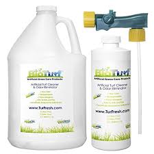 The wonderful thing about fake grass for dogs is the easy maintenance. Buy Bioturf Bios Artificial Turf Pet Odor Eliminator Concentrate Value Pack Organic Non Toxic Eco Friendly Enzyme Cleaner Outdoor Use 1 Gallon And 32 Oz Bottle With Biosiphon Sprayer Online In Indonesia B075h378b2