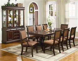 Dining sets are available in all shapes sizes heights and materials and typically include the table and at least four chairs. Merlot Complete Dining Set China Included In Brown Cherry Finish By Crown Mark 2145c Dining Room Furniture Sets Formal Dining Room Furniture Formal Dining Room Sets