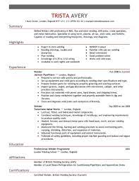 Best Welder Resume Example Livecareer