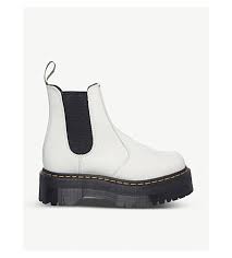 Dr doc martens boots men's 10 slip on chelsea brown leather style 2976. Dr Martens Women S 2976 Quad Leather Chelsea Boots In White Modesens