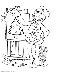 Download and print these grover coloring pages for free. Grover Painting A Christmas Tree Coloring Pages Printable Com