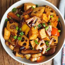 Spicy Tofu Stir Fry Khinskitchen Chinese Cuisine Recipe Tofu Fried Beans Tofu Stir Fry