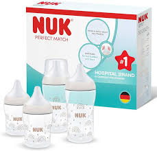 Fotografia del prodotto NUK Perfect Match Biberon | 0+ mesi | 150 ml | Biberon anti-coliche | PP | Indicatore di controllo della temperatura | Arcobaleno | Confezione da 4