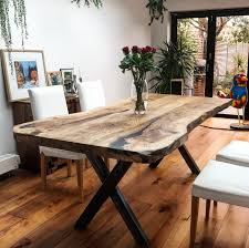 Colouring your walls like unique dining room tables and chairs, lighting choices as well as must be in harmony with the natural light that surrounds the room. Bespoke Refined Wood Resin Tables Live Edge Tops Earthy Timber Rustic Dining Room Table Slab Dining Room Table Live Edge Dining Table