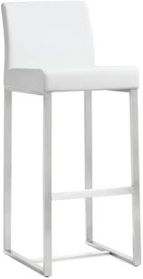 Black And White Bar Stools Set Of 2 Tov Furniture Denmark White Stainless Steel Barstool Set Of 2 Tov K3637 Modern Bar Stools Bar Stools Bar Stools With Backs
