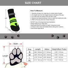 Magic Zone Waterproof Dog Shoes Weave Dog Boots Reflective Straps And Anti Slip Sole Fluorescent Green 4pcs