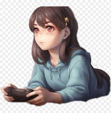 Very few of its contemporaries come close to matching it in sheer aesthetic prowess. Amergirl Anime Ps4 Playstation Playstation4 Girl Gamer Anime With Brown Hair Png Image With Transparent Background Toppng