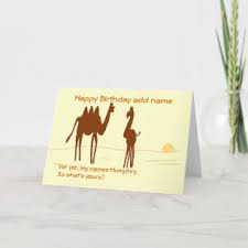 Une attention pour un anniversaire, choisissez une jolie carte anniversaire. Cartes Chameau D Anniversaire Zazzle Fr
