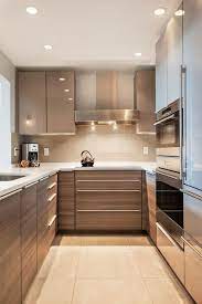 U Shaped Kitchen Design Ideas Small Kitchen Design Modern Cabinets Recessed Lighting Cozinhas Modernas Cozinhas Cozinha Em U