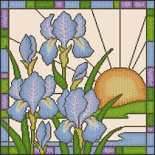 3.50 x 3.93 inches or 8.89 x 9.98 cm. Free Cross Stitch Pattern Blue Irises Free Cross Stitch Patterns