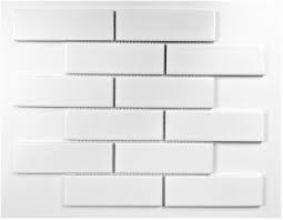 So those are the basics on tiling a herringbone backsplash. White 2x6 Brick Matte Ceramic Mosaic Tile