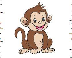 Now it's time to draw the ears of the monkey. How To Draw A Baby Monkey Cute And Easy Cartoon Monkey Drawing Step By Step Cartoon Monkey Drawing Monkey Drawing Cute Easy Cartoon Drawings