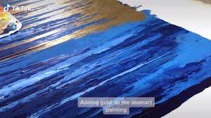 Gold Navy Blue Art Gold Leaf Art Original Abstract Art Navy Etsy Video Video Modern Canvas Painting Diy Canvas Art Painting Abstract Canvas Art