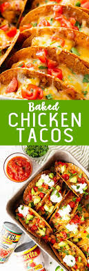 Baked Chicken Tacos Easy Peasy Meals Recipe In 2020 Mexican Food Recipes Food Dishes Baked Chicken Tacos