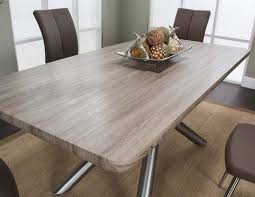 Coastal Woodgrain Table Top Brushed Stainless Steel Finish Table Base Brushed Stainless Steel Finish Cha Stainless Steel Kitchen Table Table Steel Table Base