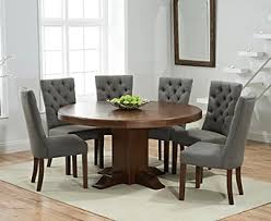 The palissade middle leg is a functional leg profile designed to connect multiple palissade tables together. Torino 150cm Dark Solid Oak Round Pedestal Dining Table With Anais Fabric Dark Oak Leg Chairs