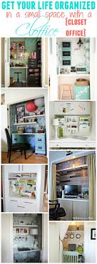 6 organizing tricks to steal from this teeny office. Get Organized In A Small Space With A Cloffice Office Closet The Happy Housie