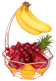 Put the most money in the floating bowl without touching it or making it sink. Amazon Com Rosyline Fruit Basket With Banana Hanger Fruit Bowl Multi Functional Kitchen And Living Room Storage Fruit And Vegetable Basket Banana Hanger Can Be Dismantled Rose Gold Kitchen Dining
